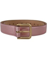 Dolce & Gabbana - Elegant Metallic Leather Belt - Lyst