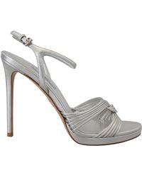 Prada - Leather Sandals Ankle Strap Heels Stiletto - Lyst
