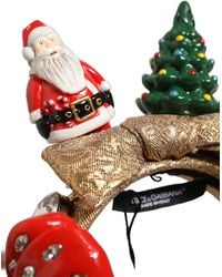 Dolce & Gabbana - Multicolor Glittery Christmas Themed Headwear Headband - Lyst