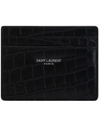 Saint Laurent - Black Calf Leather Bos Taurus Wallet - Lyst