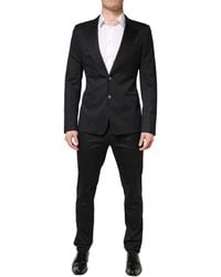 Dolce & Gabbana - Cotton Single Breasted 2 Piece Suit Elastane Nylon Silk - Lyst
