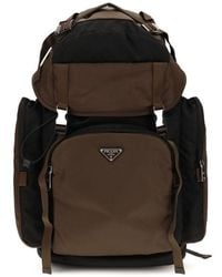 Prada - Brown Recycled Polyamide Backpack - Lyst