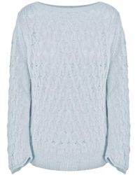 Malo - Chic Boat Neck Wool-Cashmere Sweater - Lyst