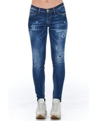 Frankie Morello - Blue Cotton Jeans - Lyst