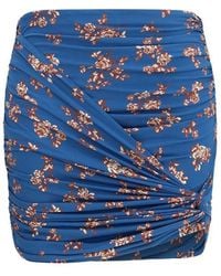 Magda Butrym - Blue Polyamide Mini Skirt - Lyst