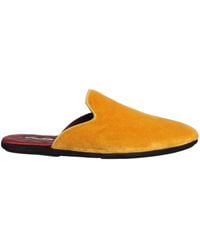 Dolce & Gabbana - Yellow Suede Slides Flat Slipper Men Shoes - Lyst