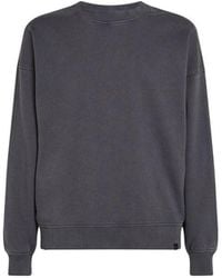 Calvin Klein - Gray Cotton Sweater - Lyst