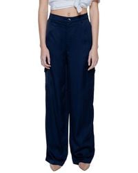 Street One - Blue Viscose Casual Pants - Lyst