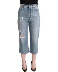 Dolce & Gabbana - Chic Capri Cropped Denim Jean - Lyst
