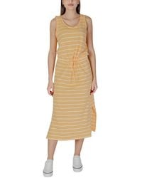 B.Young - Bicolor Cotton Long Dress - Lyst