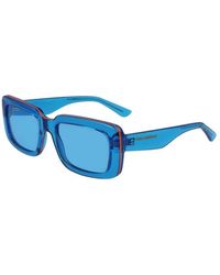 Karl Lagerfeld - Blue Injected Sunglasses - Lyst