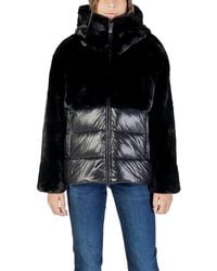 Blauer - Black Polyester Coat - Lyst