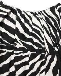 Dolce & Gabbana - Zebra Ruched Silk Mini Dress Elastane - Lyst