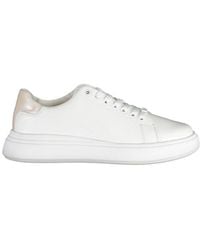 Calvin Klein - White Leather Sneaker - Lyst