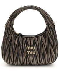 Miu Miu - Wander Bag In Quilted Leather - Lyst
