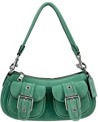 COACH - Ashton Suede Shoulder Bag Purse - Lyst