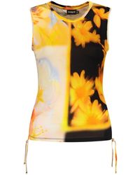 Desigual - Arancione Viscosa 's Tank Top - Lyst
