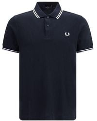 Fred Perry - Blue Cotton Polo Shirt - Lyst