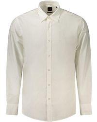 BOSS - White Cotton Men's Shirt - Lyst