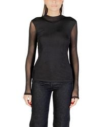 ONLY - Black Recycled Polyester Blouse - Lyst