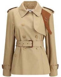 Chloé - Short Cotton Gabardine Trench Coat - Lyst