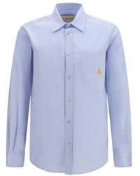 Valentino Garavani - Blue Cotton Dress Shirt - Lyst