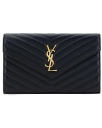 Saint Laurent - Black Calf Leather Bos Taurus Shoulder Bag - Lyst