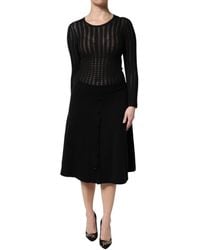 Dolce & Gabbana - Black Cashmere Long Sleeves A - Lyst