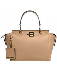 Baldinini - Beige Leather Di Calfskin Handbag - Lyst