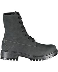 U.S. POLO ASSN. - Contrast Lace-Up Fleece Ankle Boots - Lyst