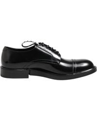 Dolce & Gabbana - Black Leather Dress Lace Up Men Formal Shoes - Lyst