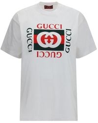 Gucci - White Cotton T - Lyst
