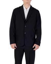 ARMANI EXCHANGE - Black Lyocell Blazer - Lyst