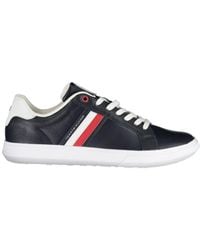 Tommy Hilfiger - Sleek Lace-Up Sneakers With Contrast Details - Lyst