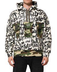 Dolce & Gabbana - Graffiti Camo Pocket Hoodie - Lyst