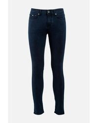 Gas - Blue Cotton Skinny Jeans - Lyst
