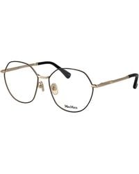 Max Mara - Black Metal Glasses (frames) - Lyst