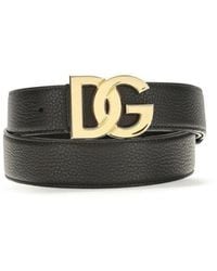Dolce & Gabbana - Black Calf Leather Bos Taurus Regular Belt - Lyst