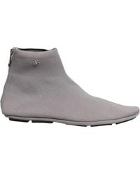 Dolce & Gabbana - Gray Stretch Mesh Men Ankle Boots Shoes - Lyst