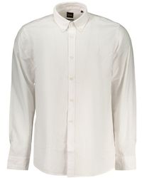 BOSS - White Cotton Men's Shirt - Lyst