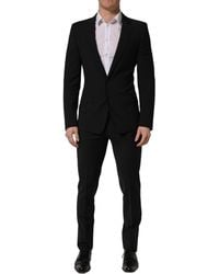 Dolce & Gabbana - Black Wool Slim Fit Formal 2 Piece Men Suit - Lyst