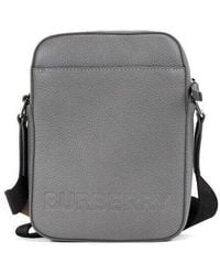 Burberry - Thornton Small Embossed Logo Grainy Leather Crossbody Handbag - Lyst