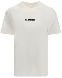Jil Sander - Beige Cotton T - Lyst