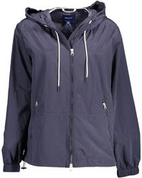 GANT - Blue Polyamide Jackets & Coat - Lyst