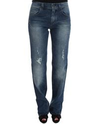 Ermanno Scervino - Wash Cotton Blend Slim Fit Jeans - Lyst