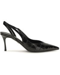 Ferragamo - Black Calf Leather Bos Taurus Pumps - Lyst