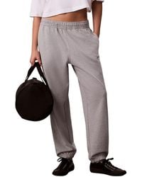 Calvin Klein - Gray Cotton Joggers (workout Pants) - Lyst