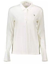 U.S. POLO ASSN. - White Cotton Polo Shirt - Lyst