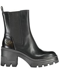 Calvin Klein - Elegant Heeled Boot With Chic Print Detail - Lyst