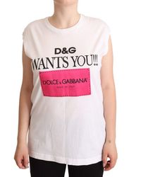 Dolce & Gabbana - Chic Cotton Crew Neck Tee - Lyst